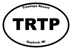 Treetops Resort Oval Sticker