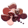 Trendy Brown And Metallic Coppery Nail Polish Puddle Sticker