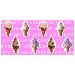 Trendy Halftone Ice Cream Pink Sticker