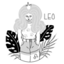 Trendy Leo Gil In Crown Illustration Sticker