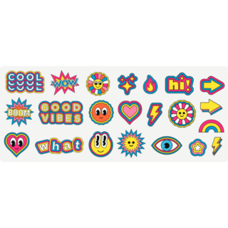 Trendy Pop Art Sticker Sheet
