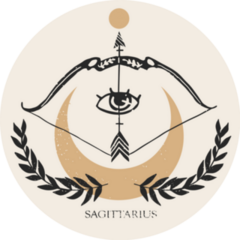 Trendy Sagittarius In Boho Style Sticker