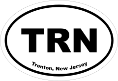 Trenton, New Jersey Oval Stickers