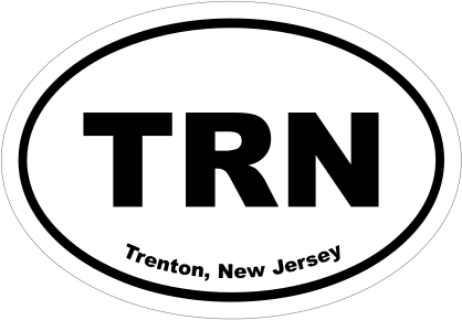 Trenton, New Jersey Oval Stickers