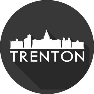 Trenton Skyline Lettering Sticker
