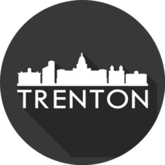 Trenton Skyline Lettering Sticker