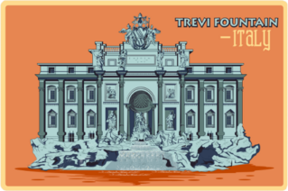 Trevi Fountain Italy Rome, Italy Sticker