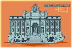 Trevi Fountain Italy Rome, Italy Sticker