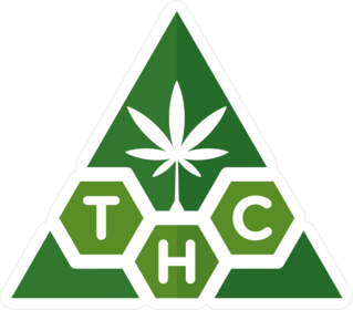 Triangle Cannabis THC Logo Sticker