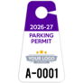 Triangle Hang Tag Parking Permit with Your Logo