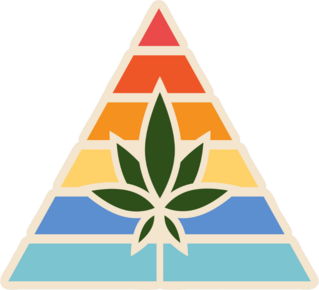 Triangle Marijuana Sticker