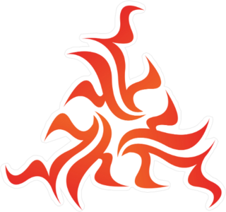 Triangle Tribal Flame Decoration Sticker