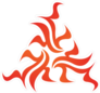 Triangle Tribal Flame Decoration Sticker