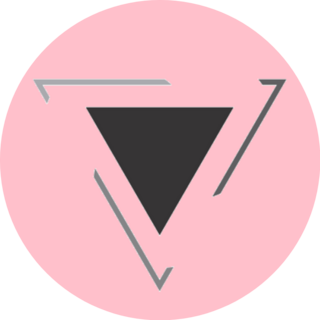 Triangle With Three Line Logo Shape Sticker 