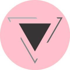 Triangle With Three Line Logo Shape Sticker 
