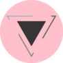 Triangle With Three Line Logo Shape Sticker 