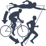 Triathlon, Swimmer, Biker, Runner Sticker