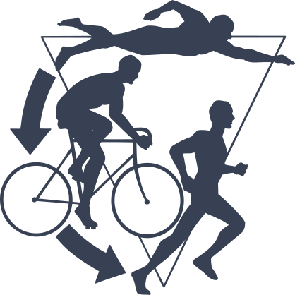 Triathlon, Swimmer, Biker, Runner Sticker