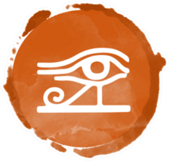 Tribal Art Egyptian Stamp, Egypt Eye Of Horus Watercolor Sticker