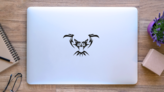 Tribal Bat Sticker on a Laptop (New) example