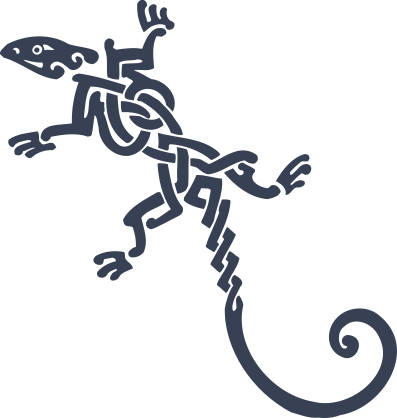Tribal Celtic Knot Lizard Gecko Sticker