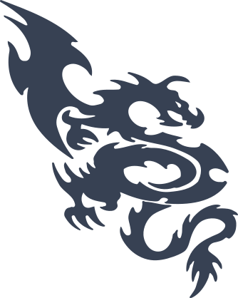 Tribal Chinese Dragon Sticker