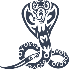 Tribal Cobra Snake With Circles Sticker