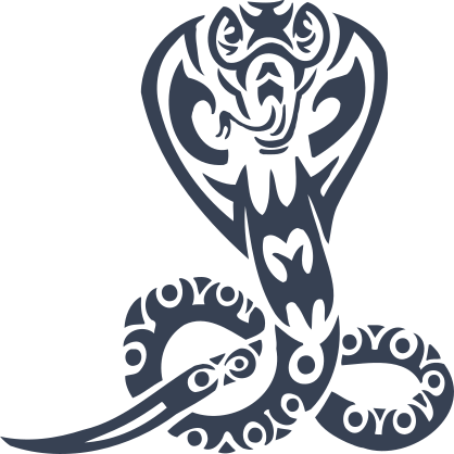 Tribal Cobra Snake With Circles Sticker