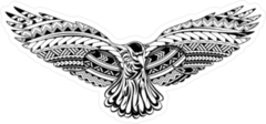 Tribal Decorative Crow Sticker