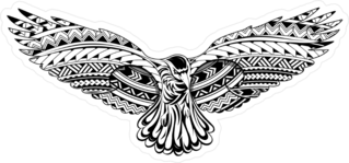 Tribal Decorative Crow Sticker