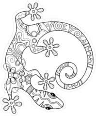 Tribal Decorative Lizard Sticker