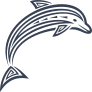Tribal Dolphin Lines Sticker