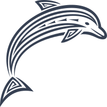 Tribal Dolphin Lines Sticker