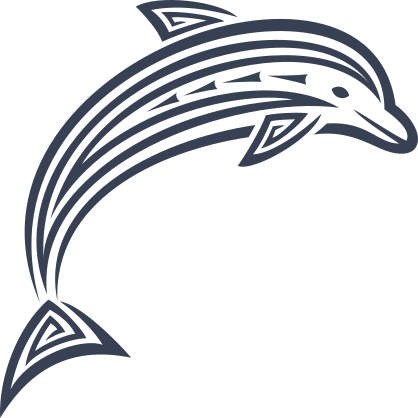 Tribal Dolphin Lines Sticker