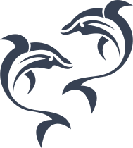 Tribal Dolphins Sticker