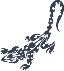 Tribal Dot Lizard Gecko Sticker