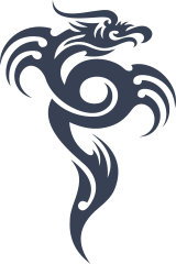 Tribal Dragon Swirl Sticker