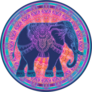 Tribal Elephant Over Mandala Sticker