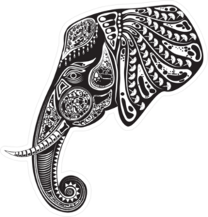 Tribal Elephant Totem Sticker