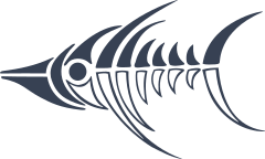 Tribal Fish Bones Sticker