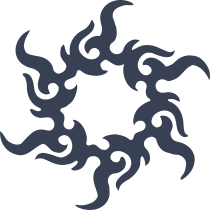 Tribal Flames Sun Sticker