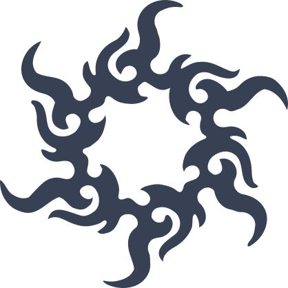 Tribal Flames Sun Sticker