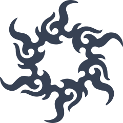 Tribal Flames Sun Sticker