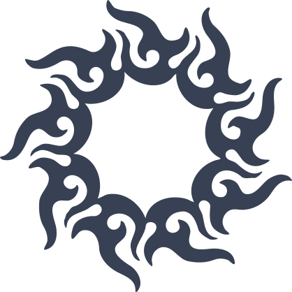 Tribal Flaming Sun Sticker