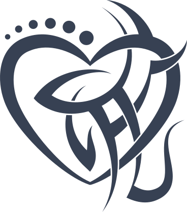 Tribal Heart With Dots On Top Left Sticker