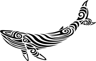 Tribal Humpback Whale Sticker