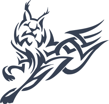 Tribal Jumping Lynx Sticker