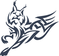 Tribal Jumping Lynx Sticker