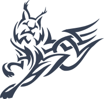 Tribal Jumping Lynx Sticker