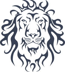 Tribal Lion Head Sticker